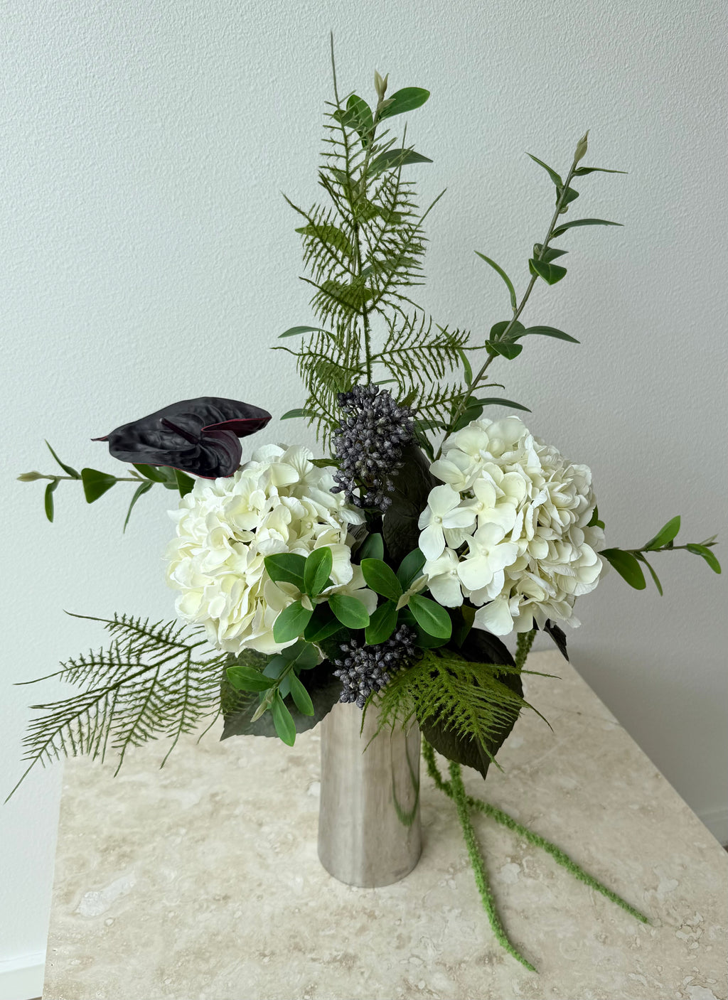 Creme Bouquet – Naturtro Kunstig Blomsterbuket i Creme Nuancer