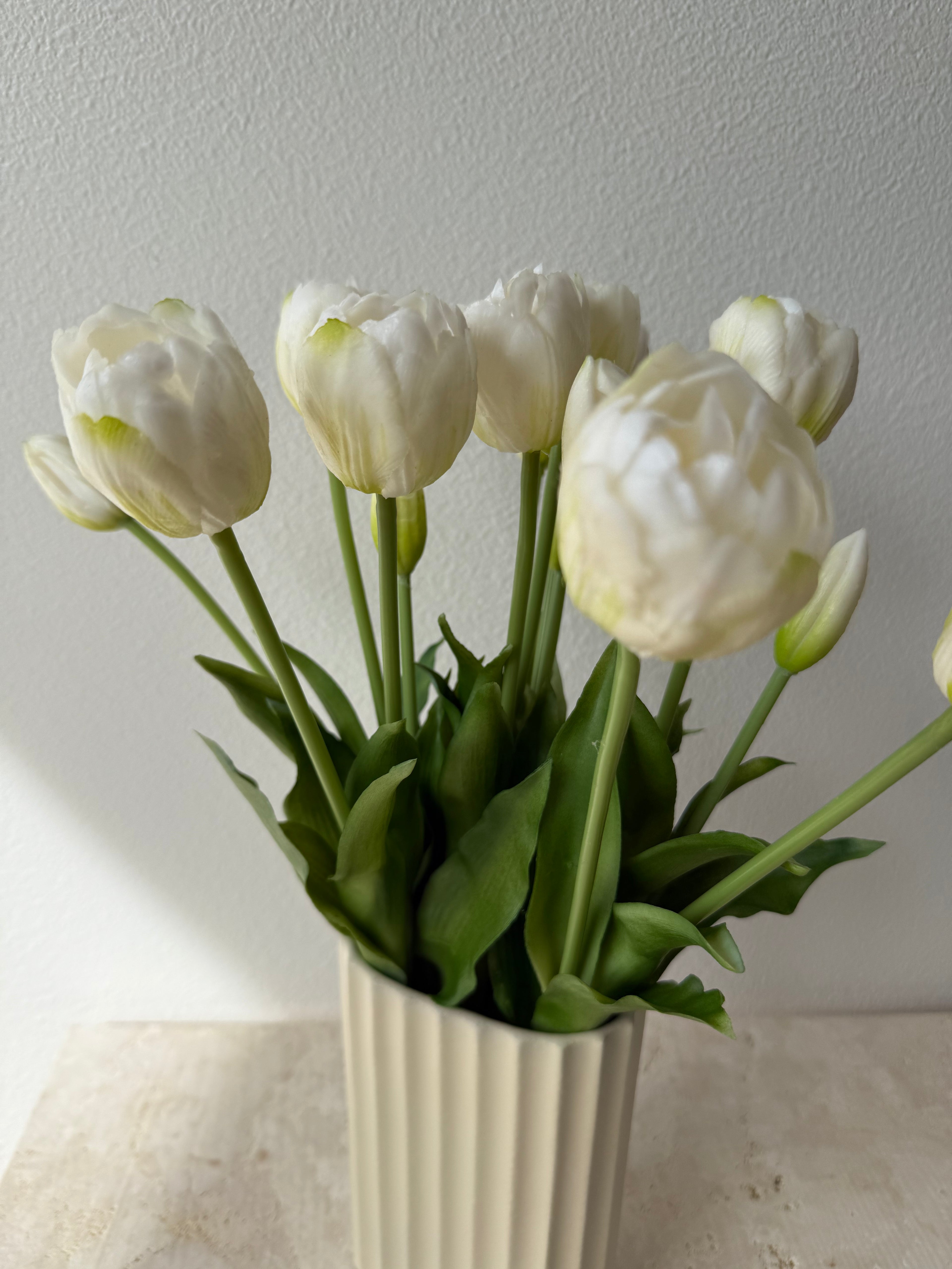 15 Deluxe tulips - White