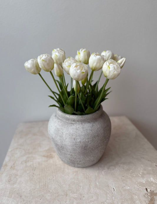 20 Deluxe tulips - White